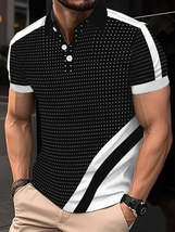 Men&#39;s Full Size Collared Neck Short Sleeve Polo Plus Size - $32.49
