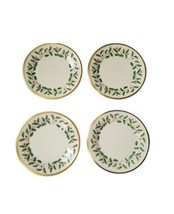 LENOX HOLIDAY dimensions Christmas Salad plates Made in USA set Of 4 - $74.25