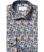  Eton Slim Fit Floral Dress Shirt, Size 15, 16 Or 17- Color Blue - £132.56 GBP