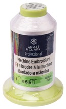 Coats Professional Machine Embroidery Thread 4000yd-White - $20.72