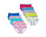 Wonder Nation Girls Brief Underwear, 10-Pack Assorted Colors Size 4 - $13.85