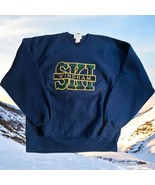 Vtg Lee Blue Cross Grain Ski Windham Plaid Embroidered Crew Sweatshirt X... - $709.79 MXN