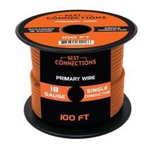 18 Gauge Car Audio Primary Wire (100FtOrange) Remote, Power/Ground Electrical - £15.61 GBP