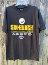 Pittsburgh Steelers XL T Shirt NFL Six Burgh Black Size M Short Sleeve Shirt - £7.93 GBP