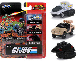 G.I. Joe 3 piece Set Nano Hollywood Rides Diecast Models Jada - $20.39