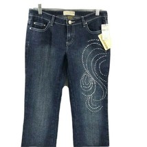 Def Jam University Junior&#39;s Jeans Dark Blue with Rhinestones 5 Pockets S... - £22.80 GBP