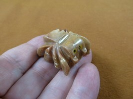 (Y-SPI-2) little tan red TARANTULA spider gem stone figurine SOAPSTONE s... - £6.86 GBP