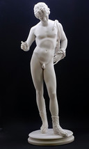 Narcissus Nude Male Art Greek Mythology Statue Sculpture Cast Marble Museum Copy - £220.41 GBP