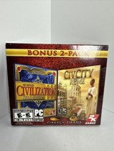 Sid Meier&#39;s Civilization III 3 Gold &amp; CivCity Rome Pc New Vista XP Best Strategy - £18.69 GBP