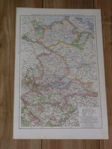 1887 Original Antique Map Of Mecklenburg Saxony Anhalt Berlin Germany - £13.55 GBP