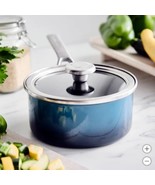 Merten &amp; Storck Saucepan Teal 2QT Lid Steel Core Enameled Oven  Safe - $89.99