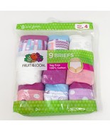 Fruit of the Loom Girls Briefs Multi-Color Size 4 Tag free Cotton 9 Pair... - $181.59 MXN
