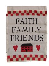 AES 12x18 Faith Family Friends Sleeved Garden 12&quot;x18&quot; Flag - £3.05 GBP