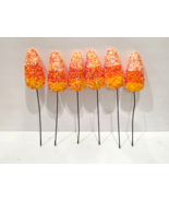 Halloween Styrofoam Candy Corn Picks Set of 6 NEW 11&quot; - $19.79