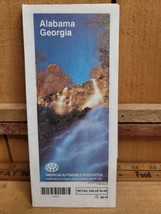 1993 AAA Alabama Georgia Street Map Vintage - £9.31 GBP