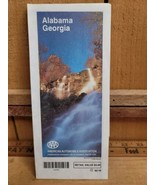 1993 AAA Alabama Georgia Street Map Vintage - £9.30 GBP