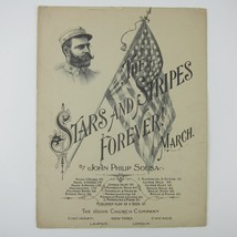 Sheet Music The Stars and Stripes Forever March John Philip Sousa Antique 1897 - £15.74 GBP