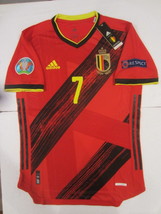 Kevin De Bruyne Belgium Euro 20/21 Match Slim Red Home Soccer Jersey 2020-2021 - £71.94 GBP