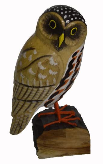 Primary image for Large Handmade Wood Owl Sculpture Statue Carving Decor Sculptures