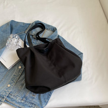 Casual Large Capacity Bag Women&#39;s Summer Shoulder Bag Simple Canvas Tote Bag Col - £23.15 GBP