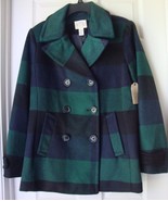 New St. John&#39;s Bay Women&#39;s Wool Blend Peacoat Multi Color Variety Size M... - $87.99