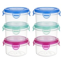 Condiment Containers With Lids, Set Of 6 2.7-Oz Sauce Containers With Ai... - £10.21 GBP