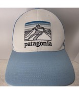 Patagonia P-6 Logo Trucker Snapback Light Blue Hat Mesh NetPlus Adjustab... - $365.81 MXN