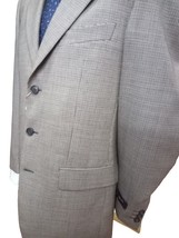 Men&#39;s Jacket Spring Summer Pure Wool 3 Bottoni Grey Check Pied De Poule New - £123.56 GBP