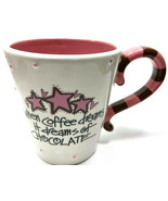 When Coffee Dreams It Dreams of Chocolate Pink White Mug 12 oz Gift Boxe... - £7.27 GBP