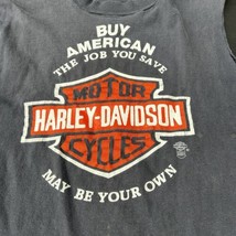 VTG Harley Davidson Biker Men’s L  T-Shirt 80&#39;s Buy American Single Stit... - £22.10 GBP