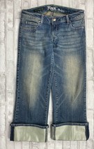 Rock 47 By Wrangler Jeans Capris Size 1-2 Contrast Glitter Cuffs - £16.17 GBP