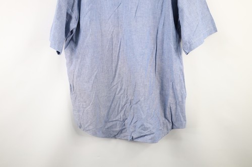 NOS Vtg 90s Carhartt Mens XL Spell Out Short Sleeve Chambray Button Shirt USA Item image 11