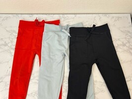 Art Class Girls Medium High Rise Swirl Print Flare Knit Pants Blue Orange NWT image 5