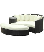 LexMod Taiji Outdoor Wicker Daybed with Ottoman - $1,599.99