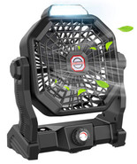 Camping Fan with LED Lantern, 10400 mAh 9 Inch Rechargeable Battery Powe... - $2,051.98 MXN
