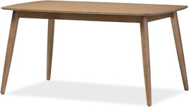 French Oak Juliette Mid-Century Finishing Dining Table From Baxton Studio. - £242.15 GBP