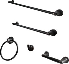 Oil-Rubbed Bronze 5-Piece Bathroom Hardware Accessory Set By Laguna Brass. - £59.84 GBP