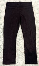 Lululemon Pace Rival Cropped Leggings Size 4 Black Printed Crop Running - $27.72