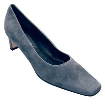 VAN ELI Womens Shoes Gray Suede leather Kitten heel Pumps Square Toe Siz... - $35.99