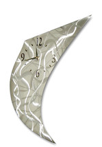 Hand-Crafted Abstract Retro Modern Steel Wall Clock - Sweep  - $60.00