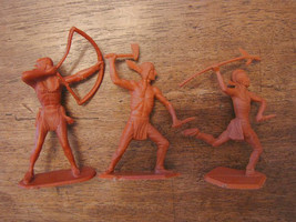 3 Vintage Plastic Soldiers Toy Soldiers Plastic Indian Red Hair-
show origina... - $12.07