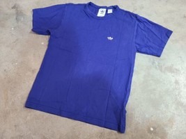 Adidas Smiley Logo Royal Blue Thick Tee T-Shirt Men size S - £9.57 GBP