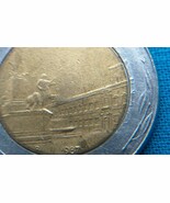 Vintage 1987 Italy 500 lire coin. Quirinale. Production Error. - $3,782.36 MXN