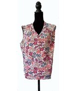 Ladies Bobbie Brooks  SleevelessTop, Cotton/Spandex, Floral Pattern, XL - $12.97