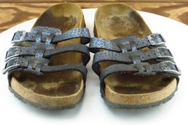 Birki&#39;s Sz 7 M Gray Slide Birko-flor Women Sandals - £31.37 GBP