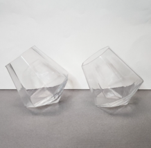 Old Fashioned Glasses Geometric Diamond Octagonal Whiskey Lowball Rocks Set of 2 - $21.78