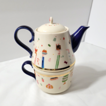  Mr. Boddington&#39;s Studio Anthropologie Tea-For-One GOOD CHEER Teapot 3 pc Set - £45.64 GBP