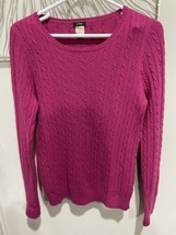 J Crew Sweater Top Pink Wool Cashmere Long Sleeve EPOC M - £27.22 GBP