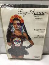 LEG AVENUE SUGAR SKULL BUSTIER ADULT COSTUME 85347 VARIOUS SIZES BRAND NEW - $19.99