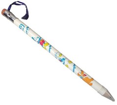 VTG Mickey Mouse Donald Duck Pluto Walt Disney World 11&quot; Fat Wood Pencil 70s 80s - £7.88 GBP
